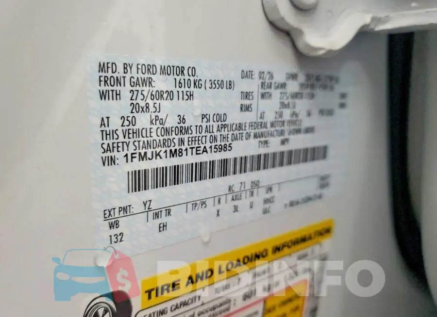 1FMJK1M81TEA15985 Photo# 14