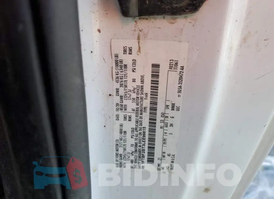 1FTBF2BT3LEE99815 Photo# 12