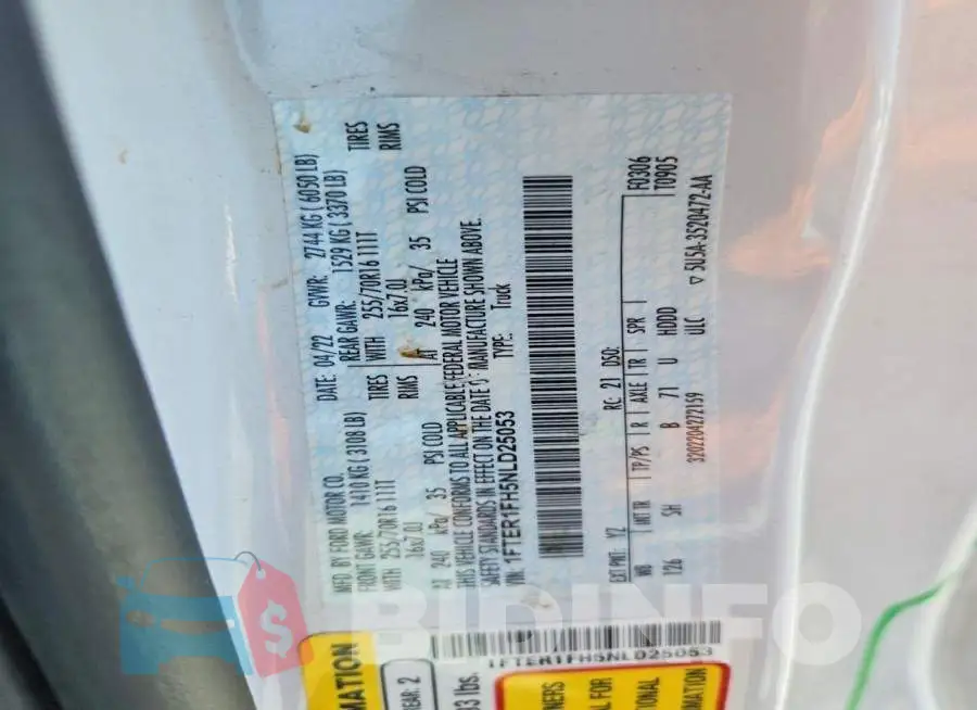 1FTER1FH5NLD25053 Photo# 13