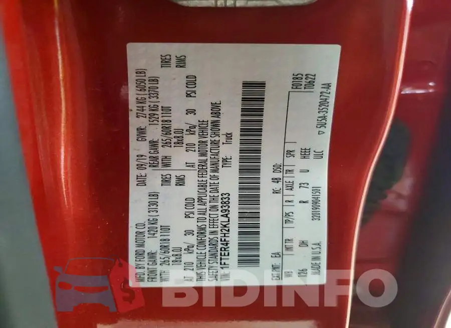 1FTER4FH2KLA93833 Photo# 12