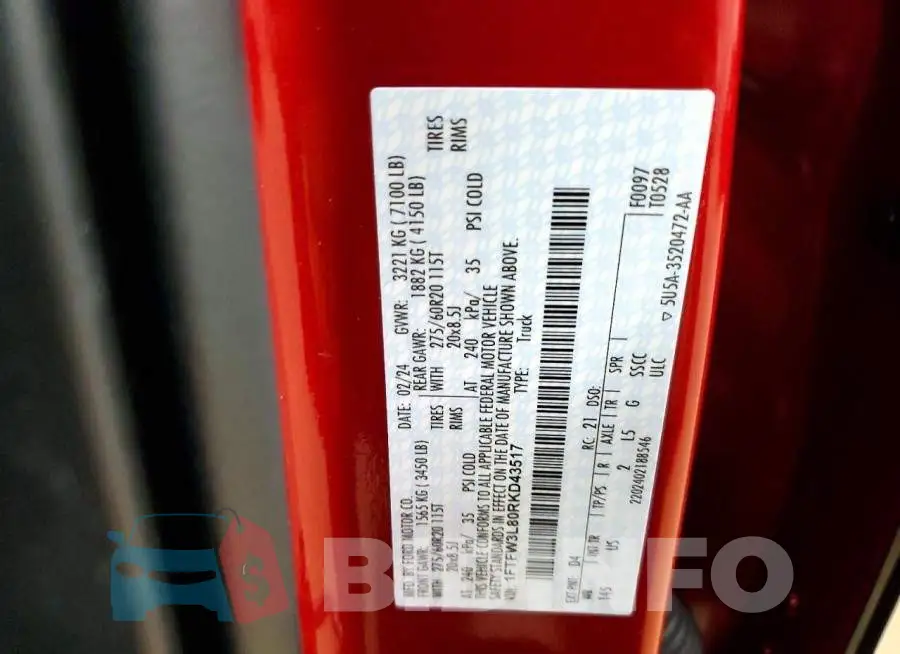 1FTFW3L80RKD43517 Photo# 12
