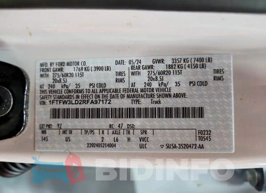 1FTFW3LD2RFA97172 Photo# 12