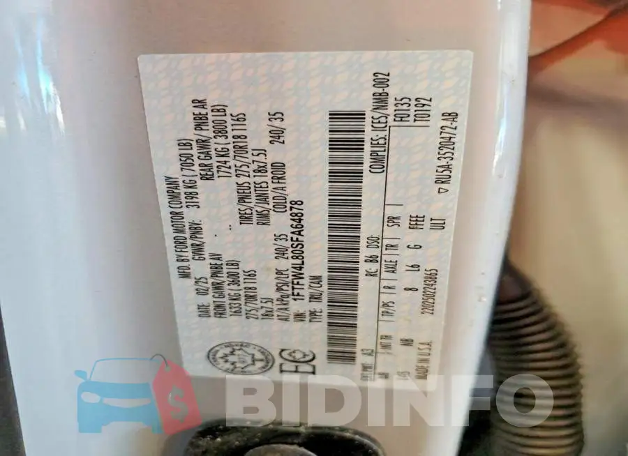 1FTFW4L80SFA64878 Photo# 13