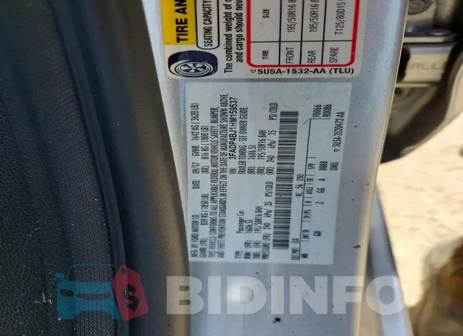 3FADP4BJ1HM159537 Photo# 12