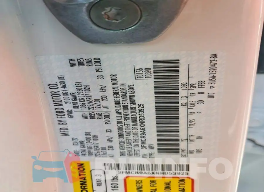 3FMCR9A6XNRD53925 Photo# 13