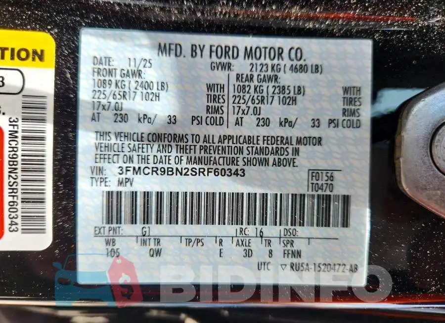 3FMCR9BN2SRF60343 Photo# 14