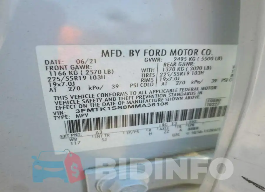 3FMTK1SS8MMA36108 Photo# 14