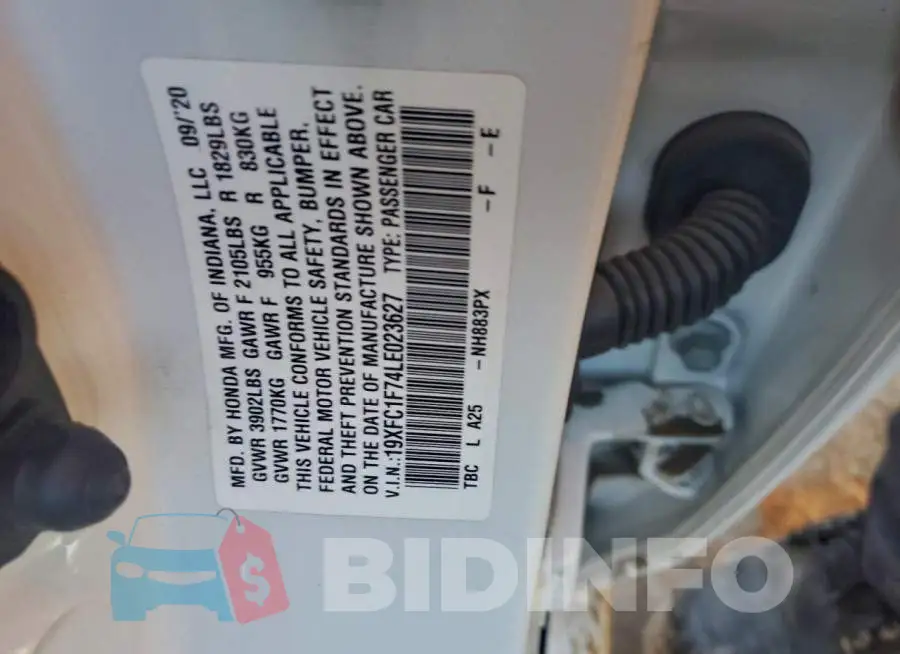 19XFC1F74LE023627 Photo# 12