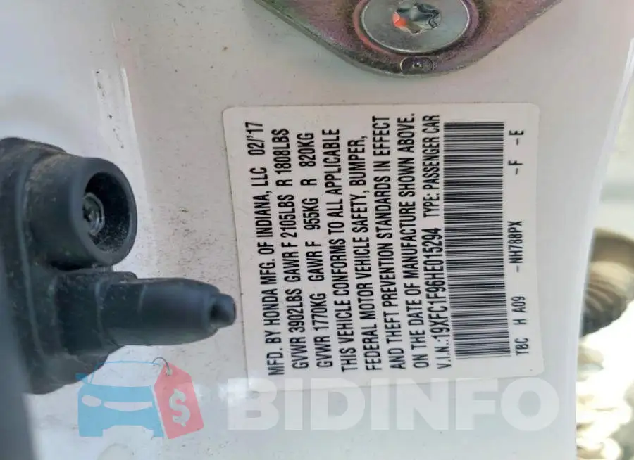 19XFC1F96HE015294 Photo# 12