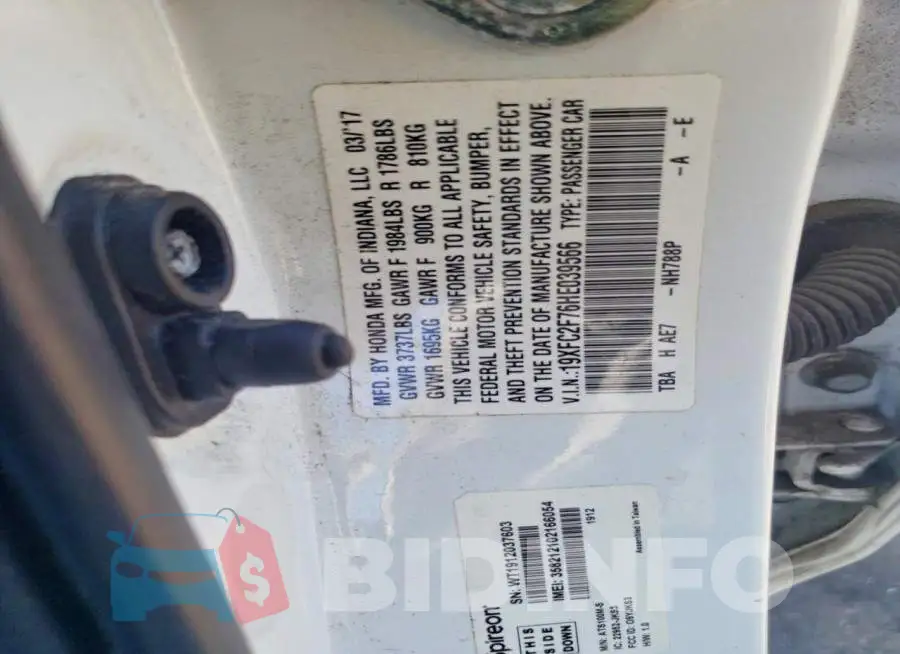 19XFC2F76HE039566 Photo# 12