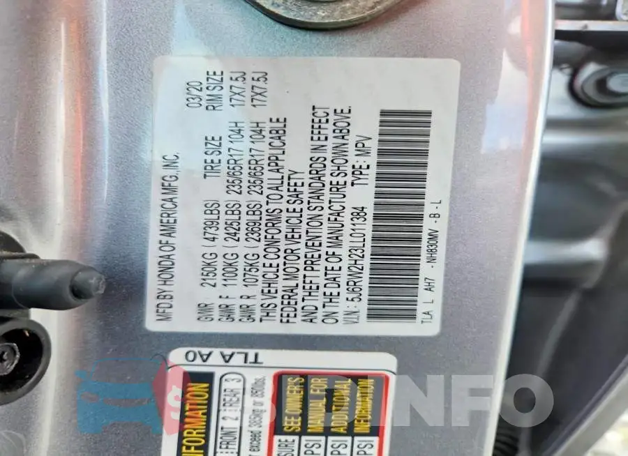 5J6RW2H23LL011384 Photo# 13