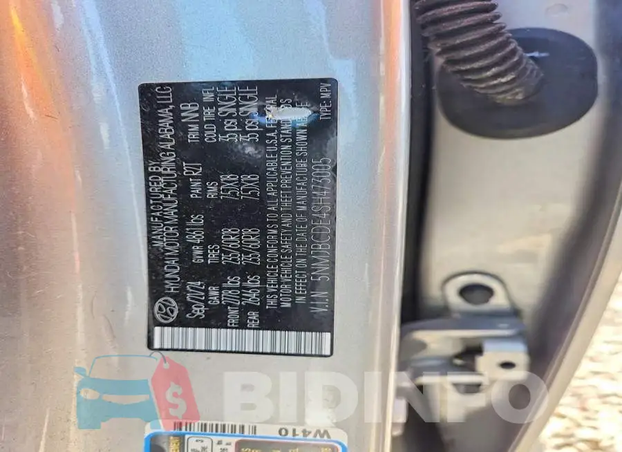 5NMJBCDE4SH473005 Photo# 13