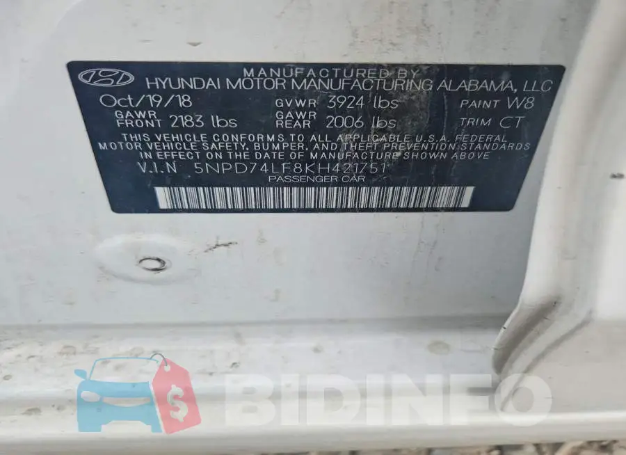 5NPD74LF8KH421751 Photo# 13