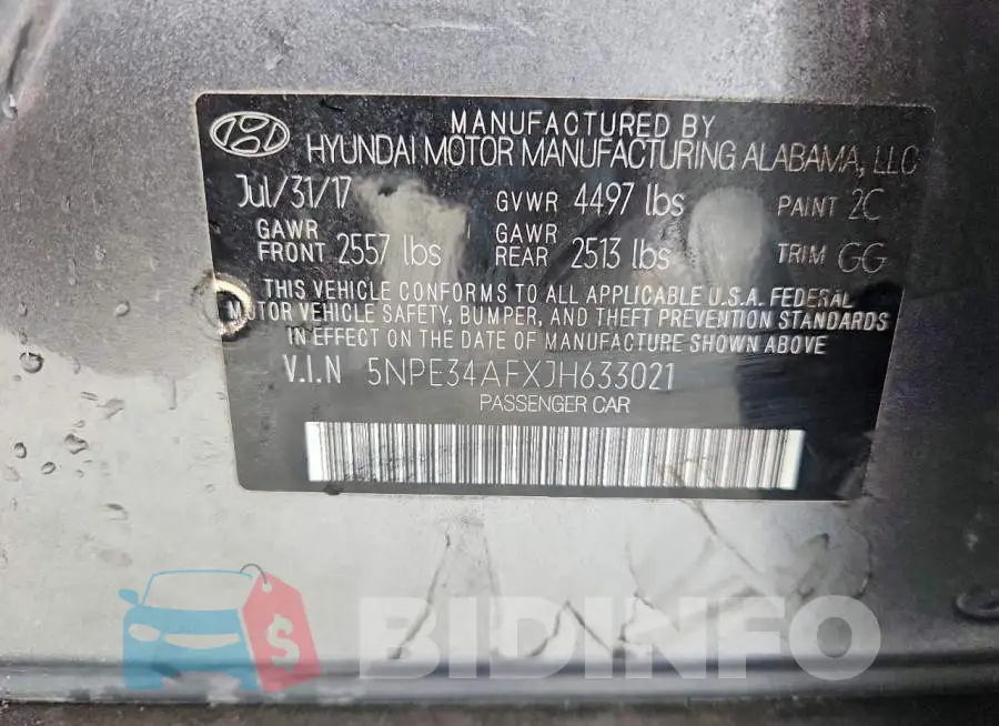 5NPE34AFXJH633021 Photo# 12