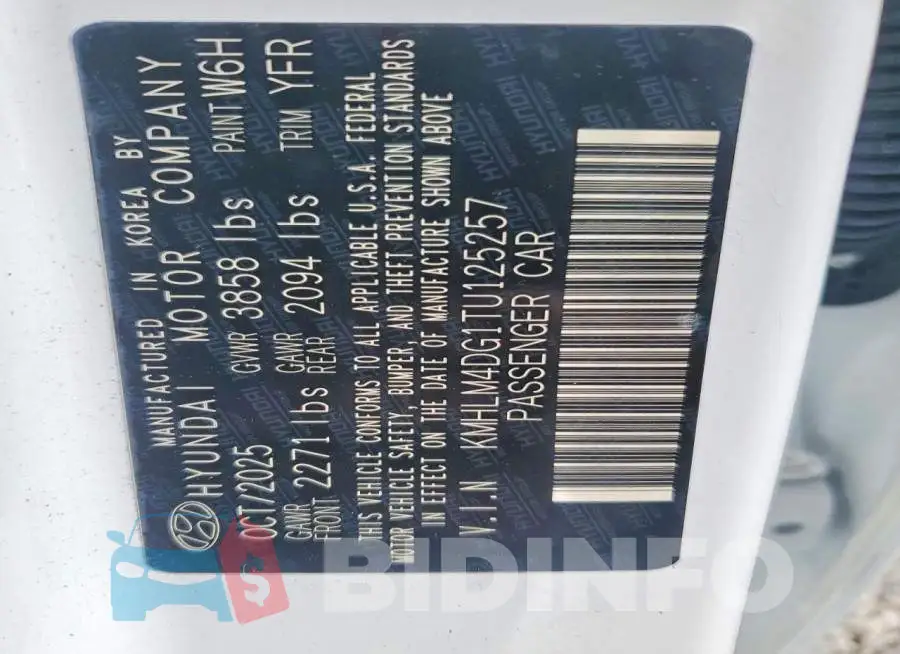 KMHLM4DG1TU125257 Photo# 12