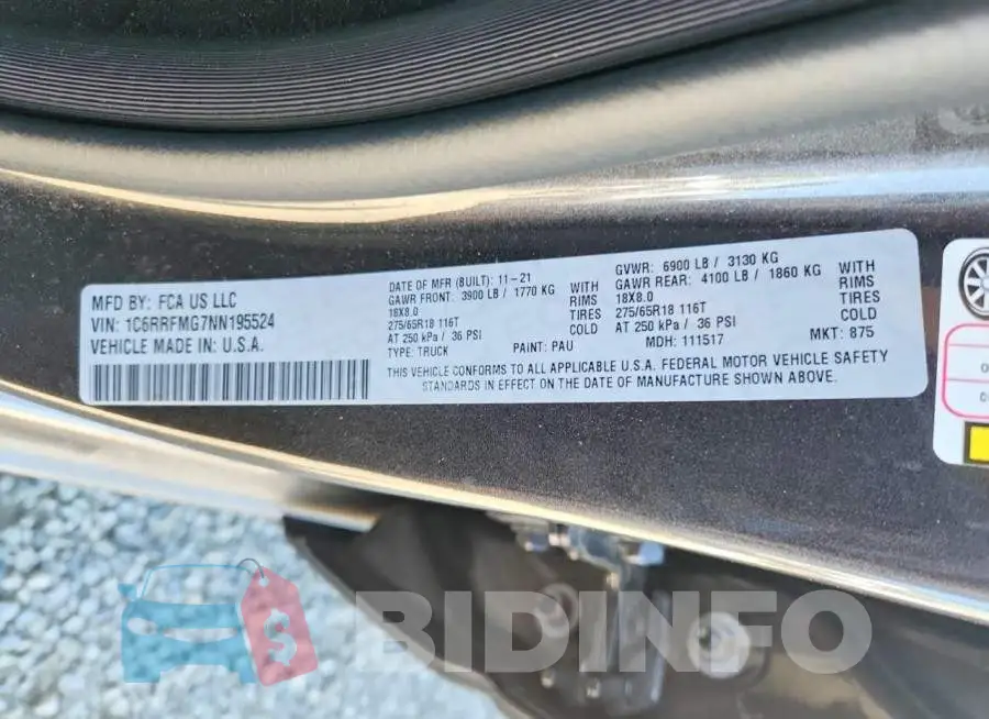 1C6RRFMG7NN195524 Photo# 12