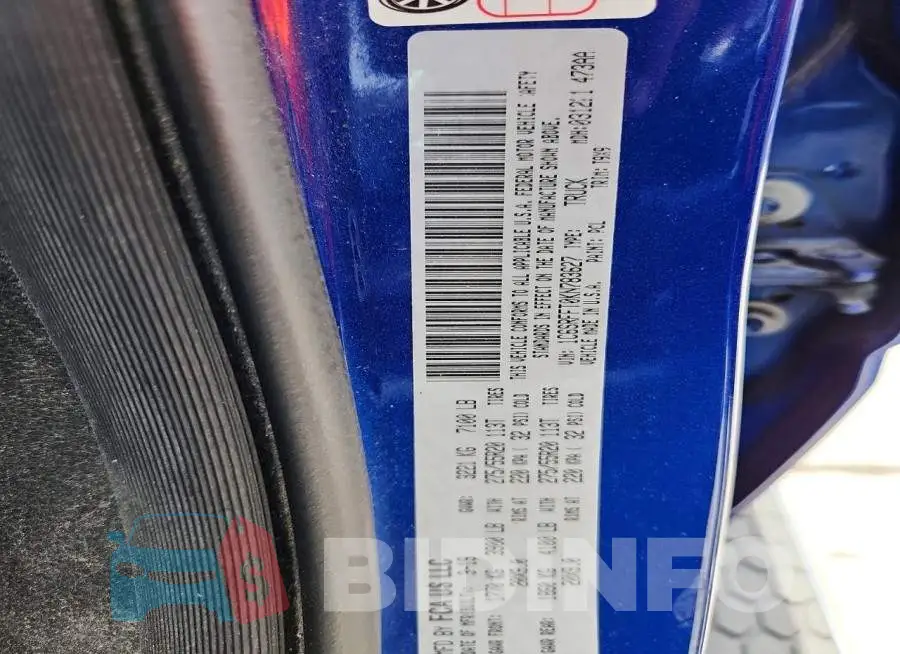 1C6SRFFT0KN783627 Photo# 12