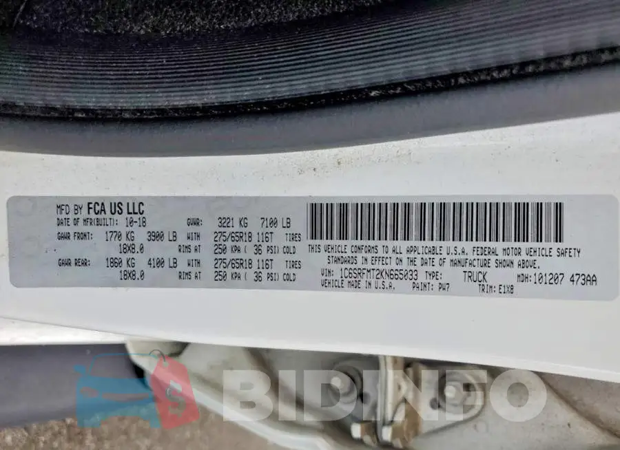 1C6SRFMT2KN665033 Photo# 12