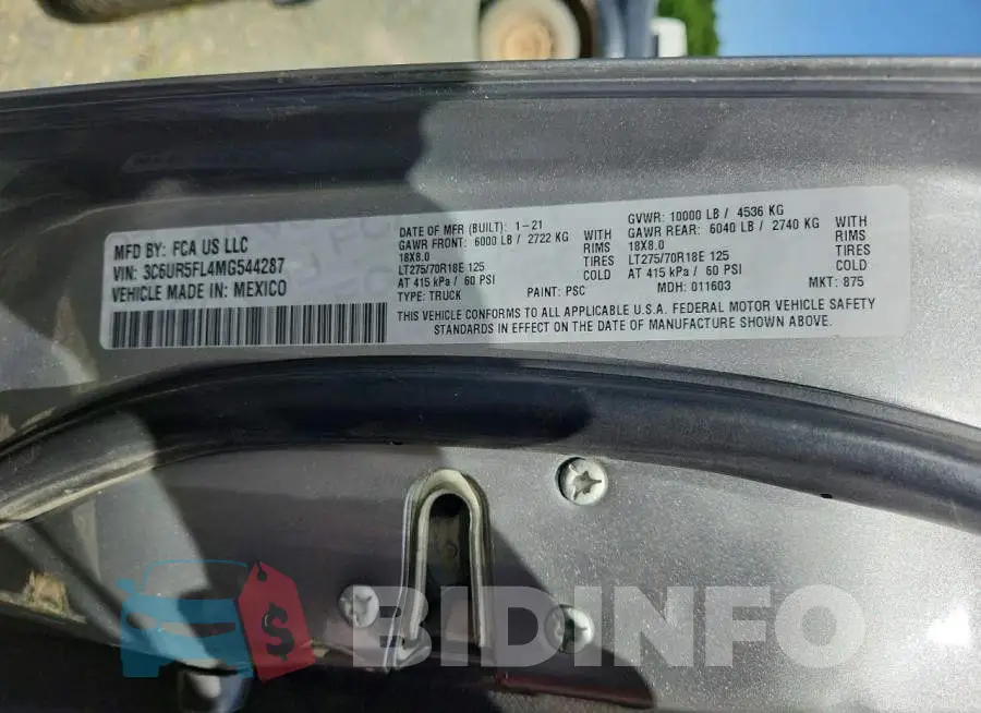 3C6UR5FL4MG544287 Photo# 13