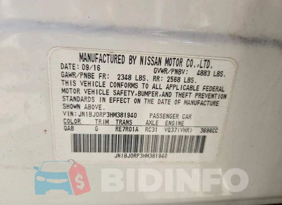 JN1BJ0RP3HM381940 Photo# 13