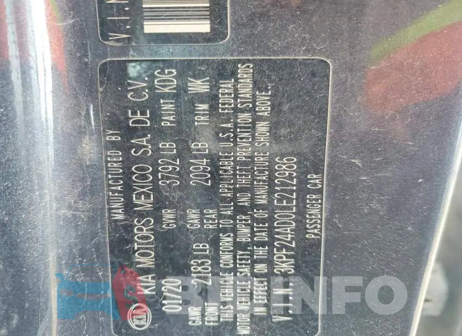 3KPF24AD0LE212986 Photo# 12