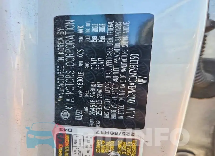 KNDPM3AC1M7931150 Photo# 13