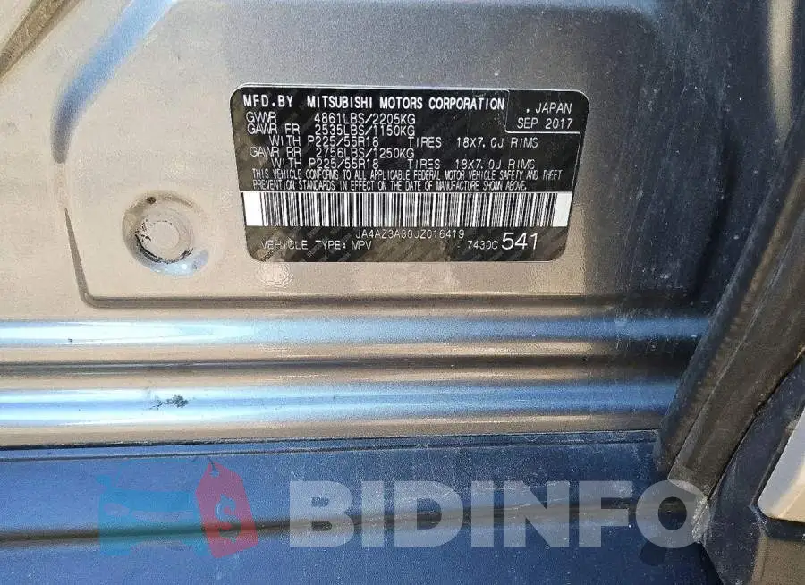 JA4AZ3A30JZ016419 Photo# 12