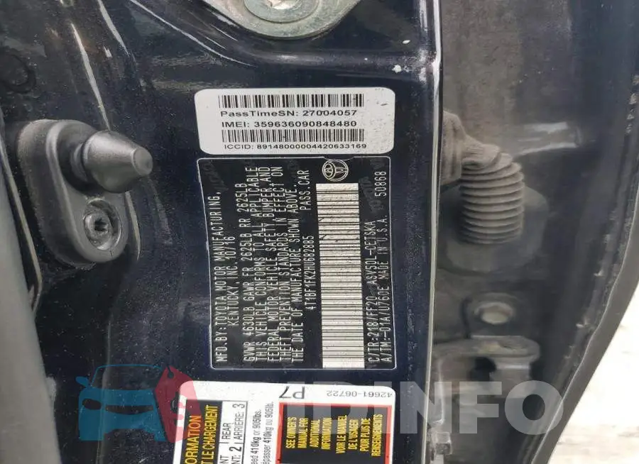 4T1BF1FK2HU682885 Photo# 13