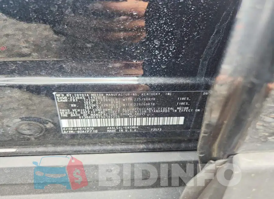 4T3B6RFV7SU192255 Photo# 13