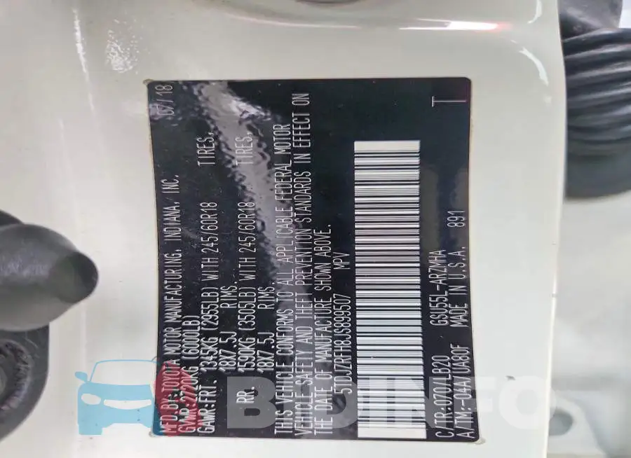 5TDJZRFH8JS899507 Photo# 14