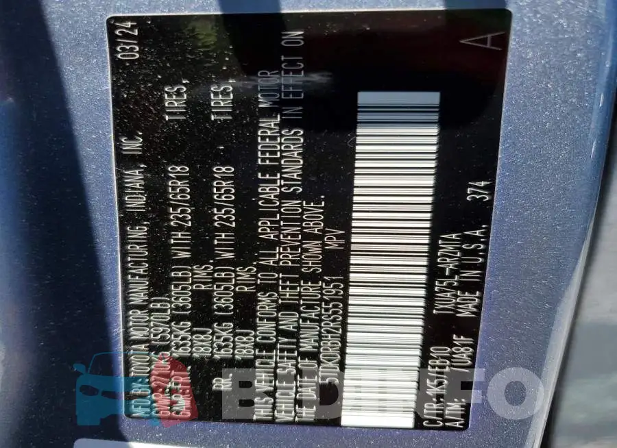 5TDKDRBH2RS551951 Photo# 13