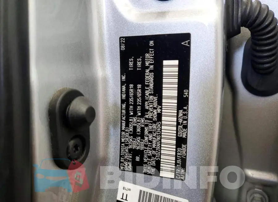5TDZZRAH7NS134045 Photo# 13
