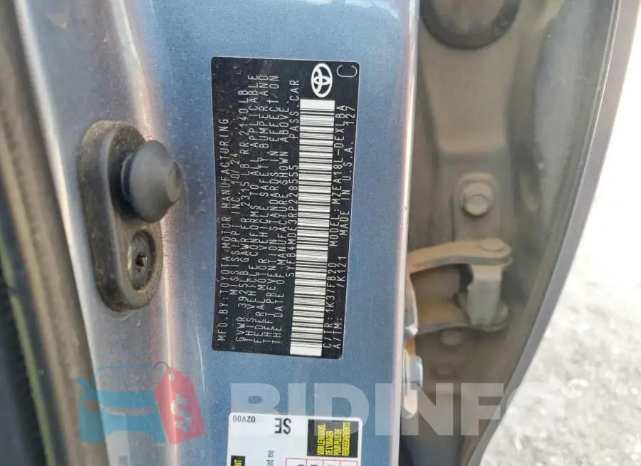 5YFB4MDE3RP228555 Photo# 13