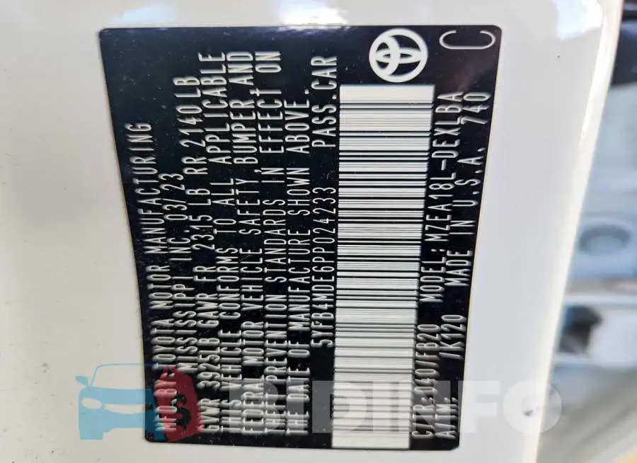 5YFB4MDE6PP024233 Photo# 12