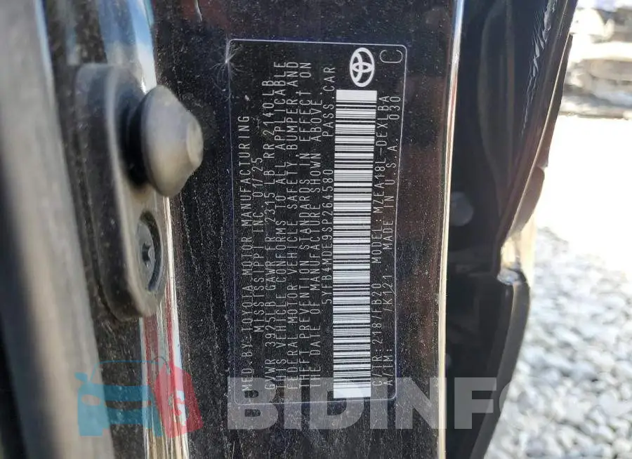 5YFB4MDE9SP264580 Photo# 13