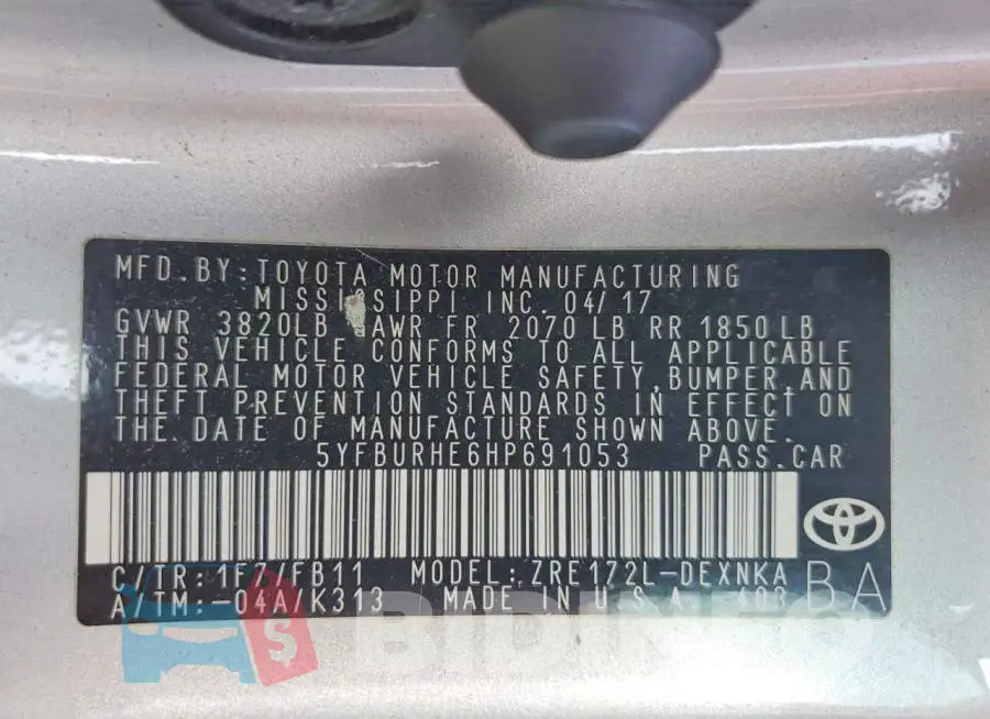 5YFBURHE6HP691053 Photo# 12
