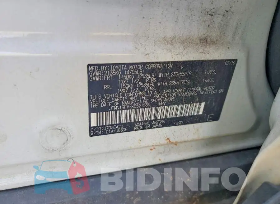 JTMN1RFV7KD521559 Photo# 13