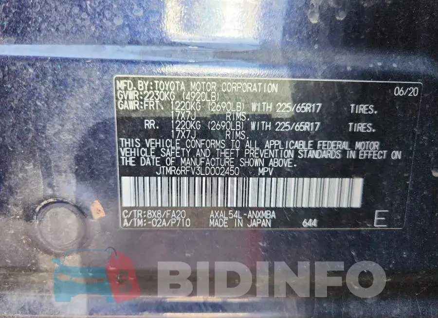 JTMR6RFV3LD002450 Photo# 13