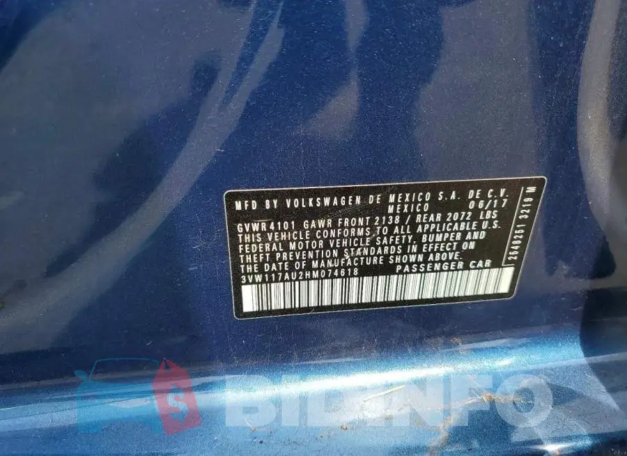 3VW117AU2HM074618 Photo# 12