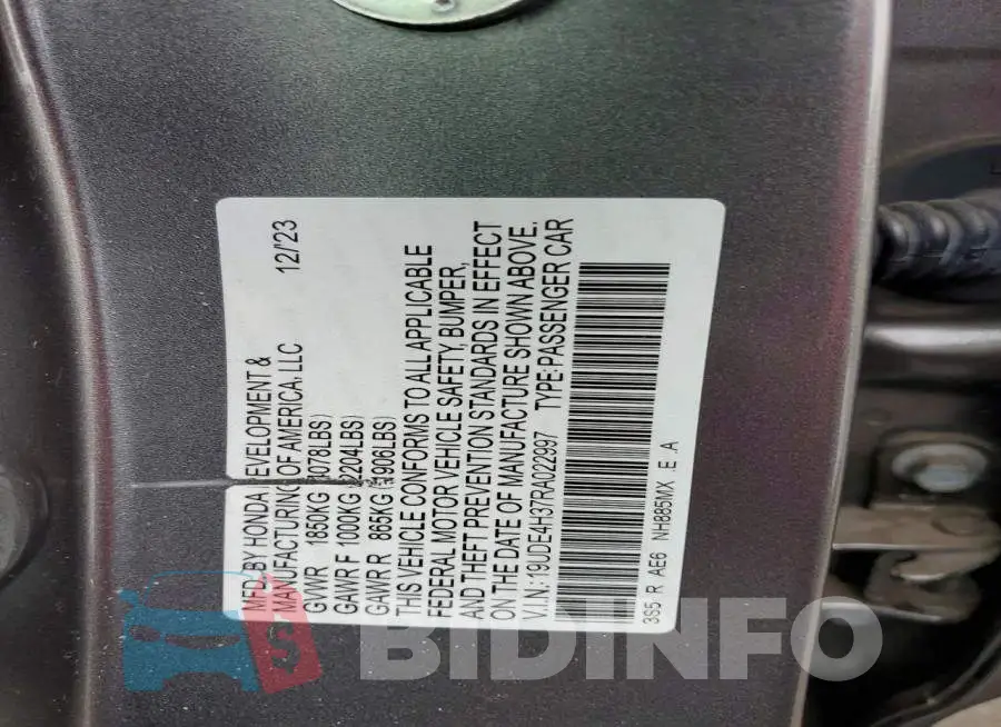 19UDE4H37RA022997 Photo# 13