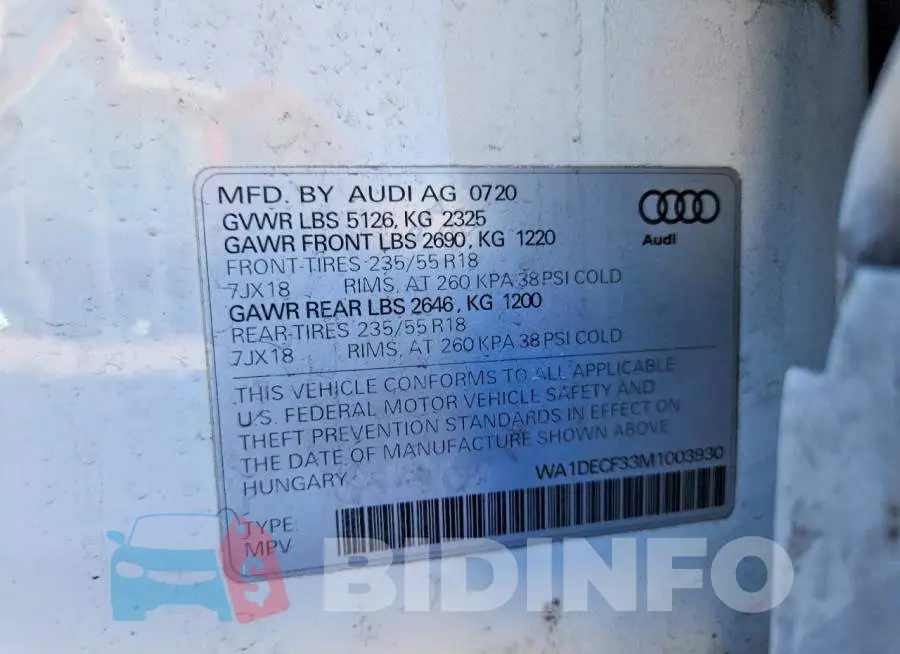 WA1DECF33M1003930 Photo# 13