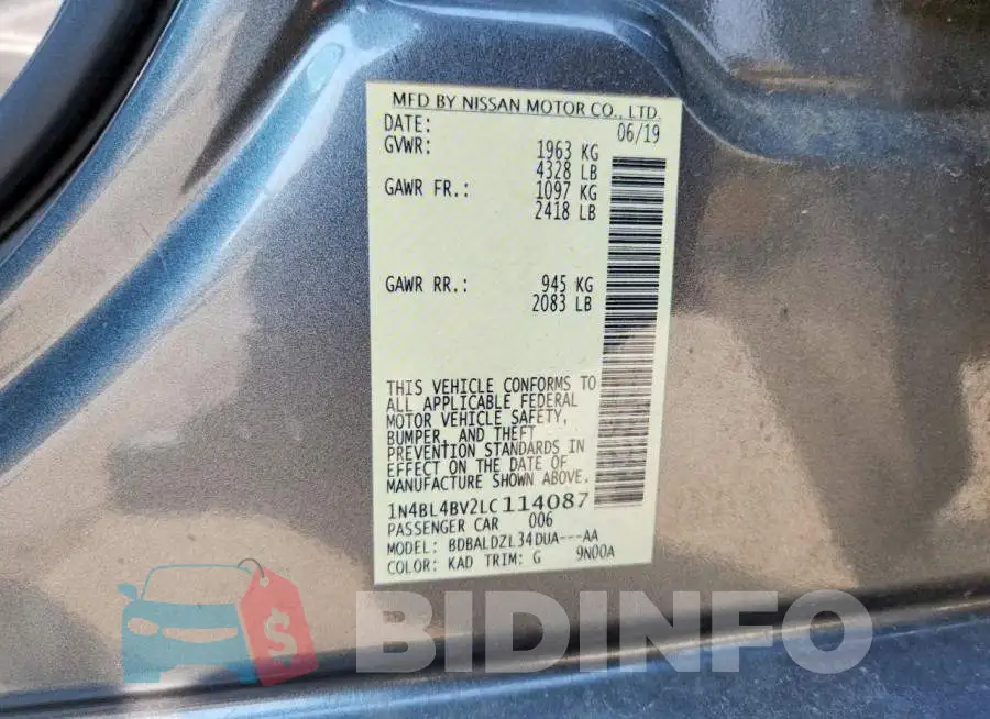 1N4BL4BV2LC114087 Photo# 12