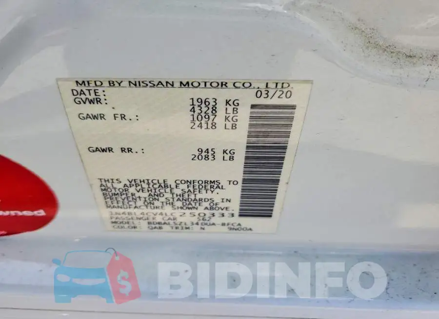 1N4BL4CV4LC250333 Photo# 13
