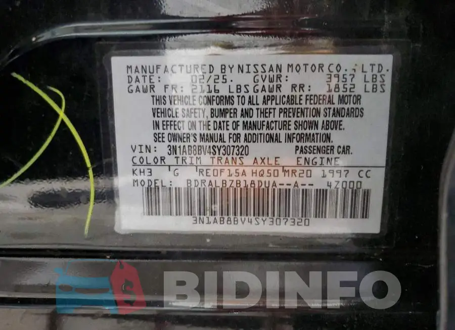 3N1AB8BV4SY307320 Photo# 12