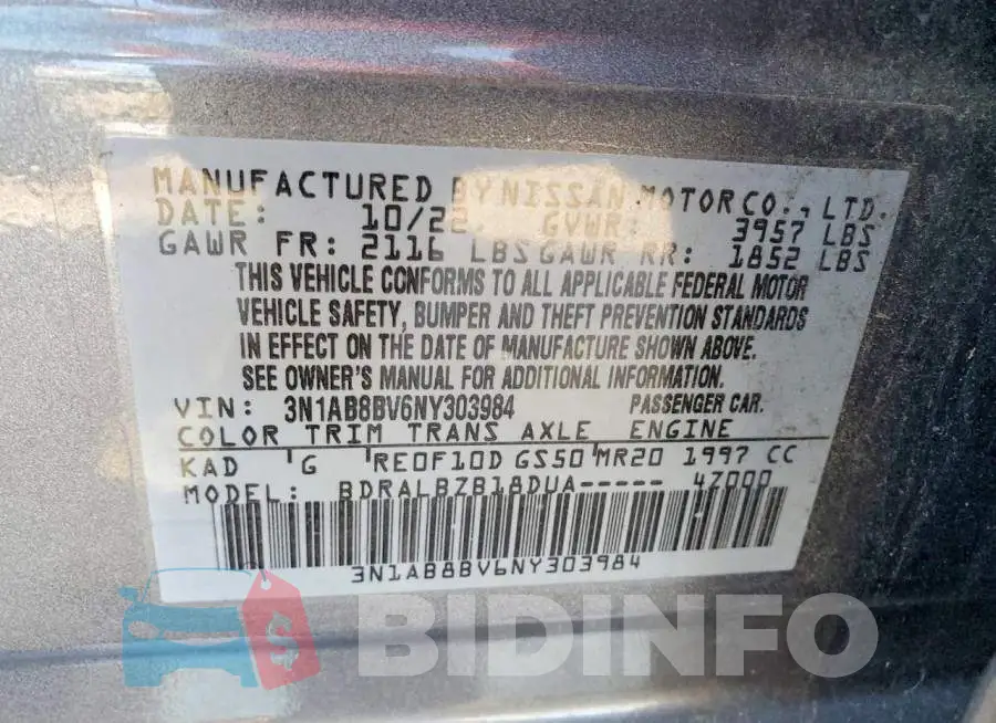 3N1AB8BV6NY303984 Photo# 12