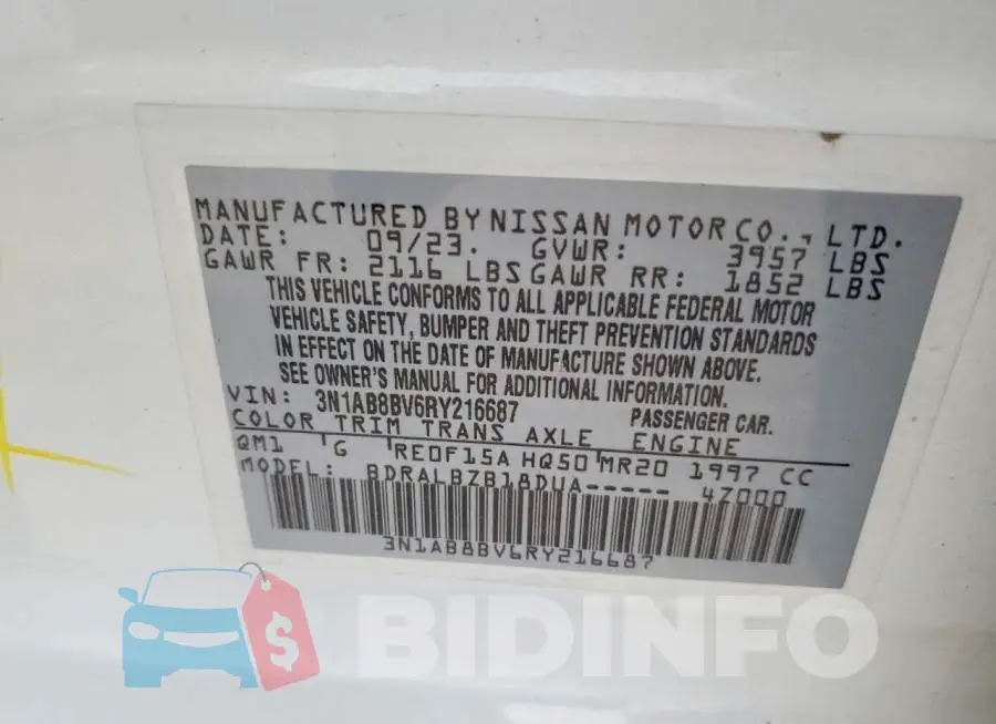3N1AB8BV6RY216687 Photo# 12