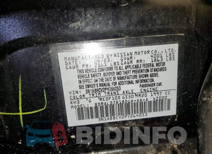 3N1AB8CV2PY264053 Photo# 12