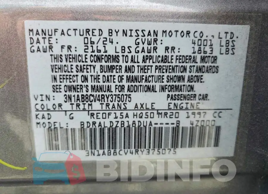 3N1AB8CV4RY375075 Photo# 12