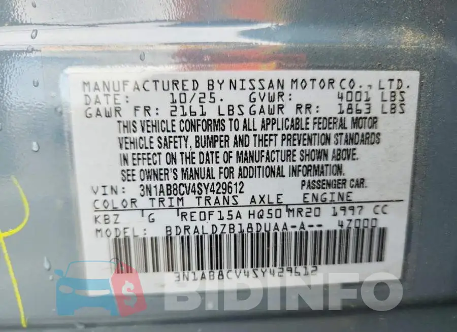 3N1AB8CV4SY429612 Photo# 13