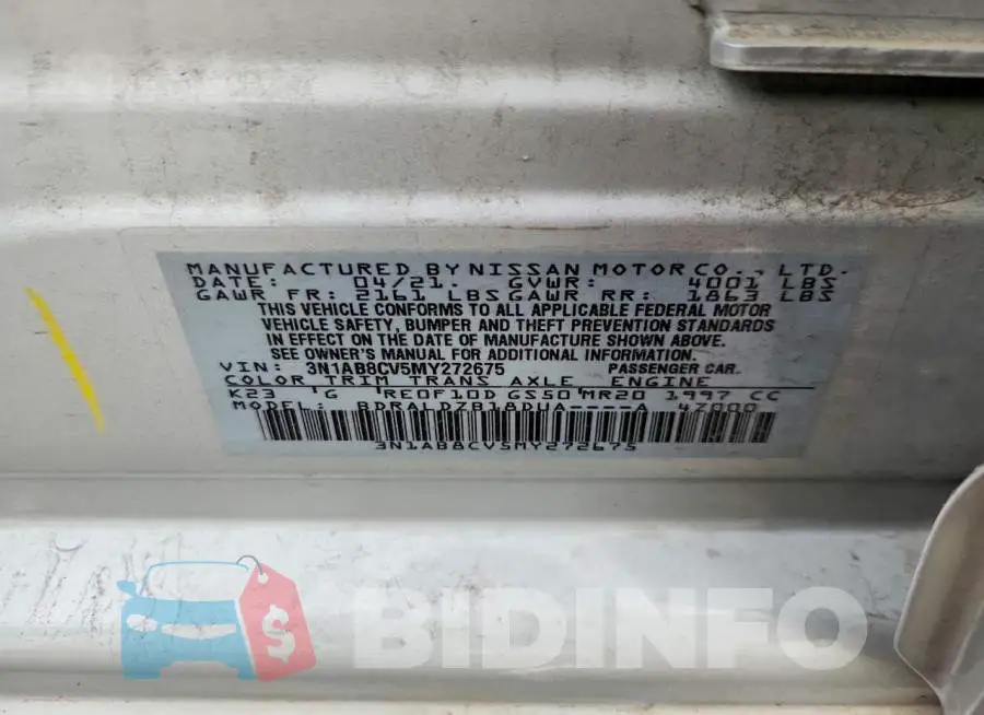 3N1AB8CV5MY272675 Photo# 13